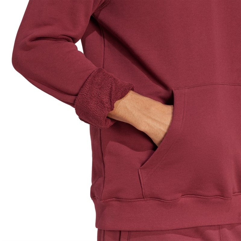 adidas Originals Herren Trefoil Essentials Französisch Frottee Hoodie Shadow Red - Bild 5