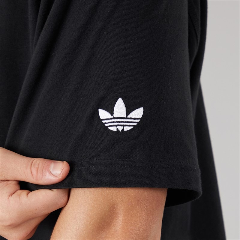 adidas Originals Herren GFX Trefoil Logo T Shirt Schwarz - Bild 3