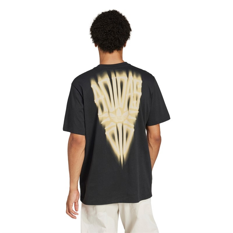 adidas Originals Heren Schedel Rug Grafische T shirt Zwart