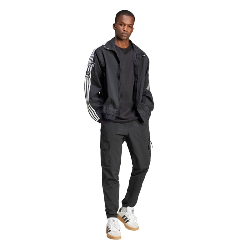 adidas Originals Heren Trefoil Essentials Geweven Cargo Broek Zwart - Afbeelding 4