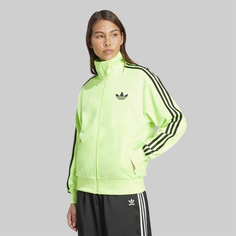 adidas Originals Damen Adicolor Classic Firebird Locker geschnittene Trainingsjacke Signal Green/Schwarz