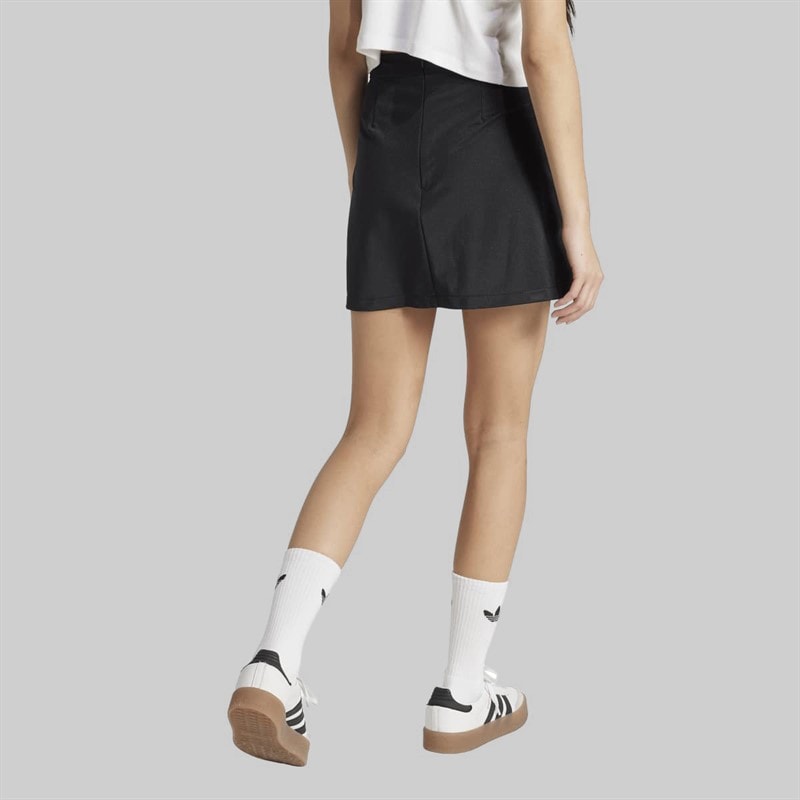 adidas Originals Dames Adicolor 3 Strepen Minirok Zwart/Wit - Afbeelding 2