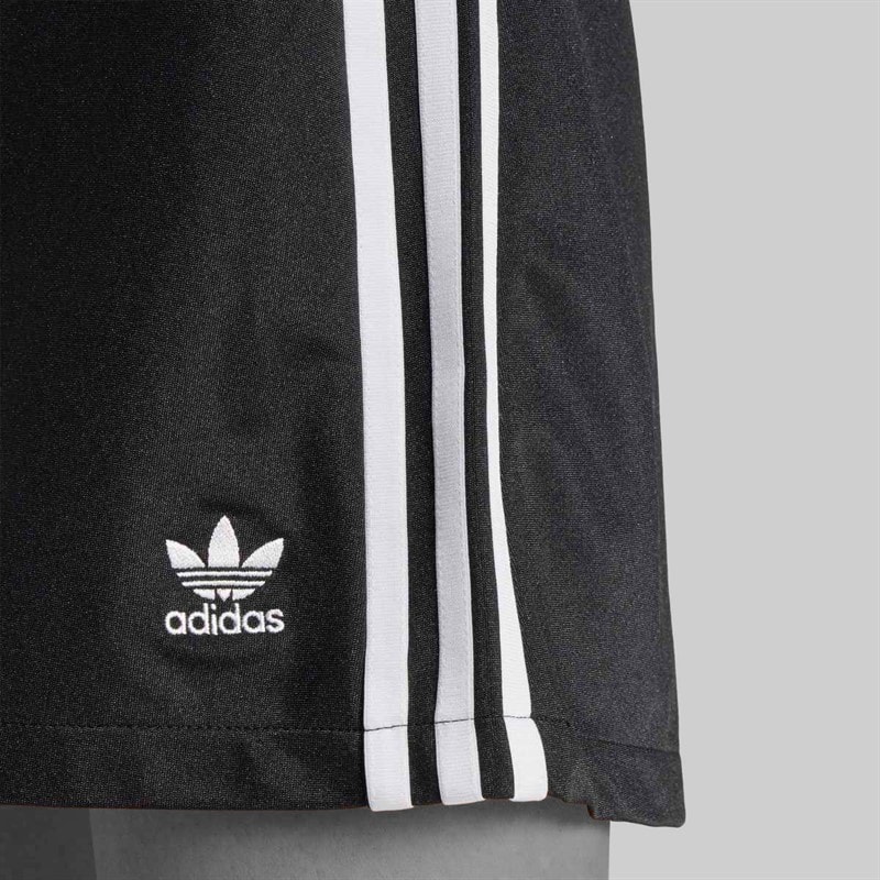 adidas Originals Dames Adicolor 3 Strepen Minirok Zwart/Wit - Afbeelding 3