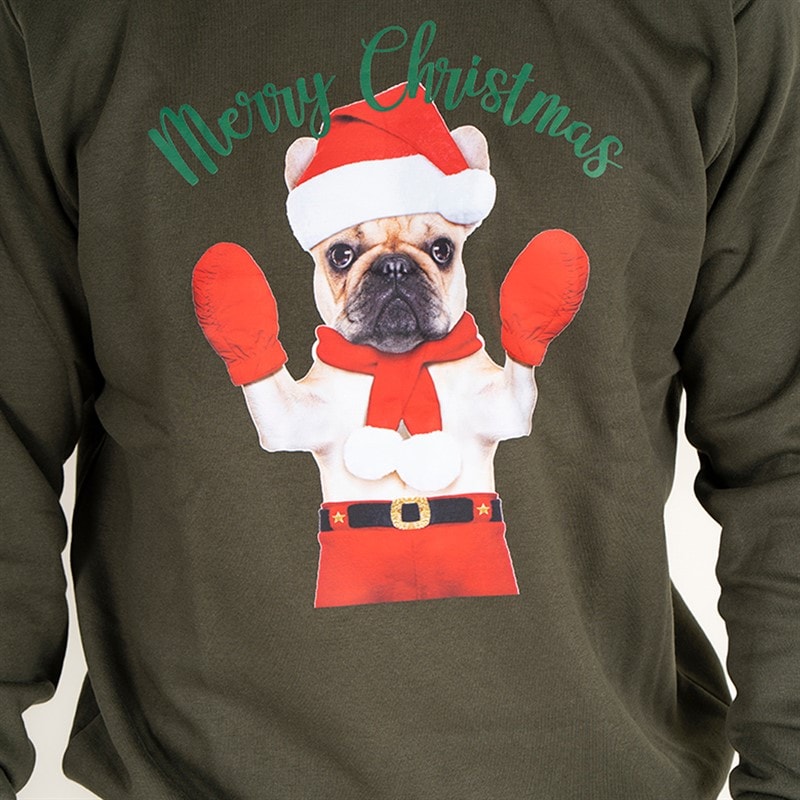 Marcus Herren Weihnachtspullover Olive Green - Bild 2