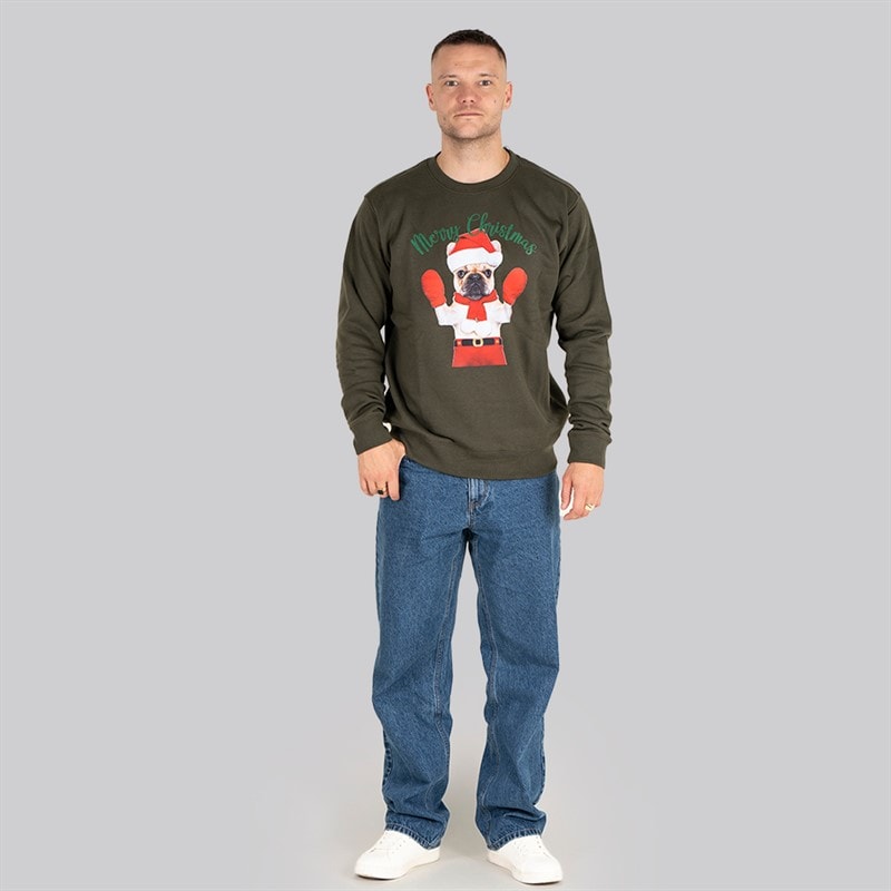 Marcus Herren Weihnachtspullover Olive Green - Bild 3