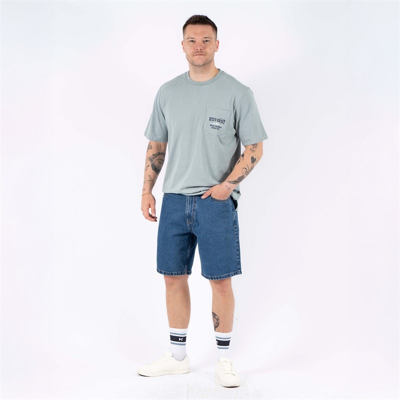 Marcus Heren Justin 2239 Denim Shorts Med. Blue Wash - Afbeelding 3