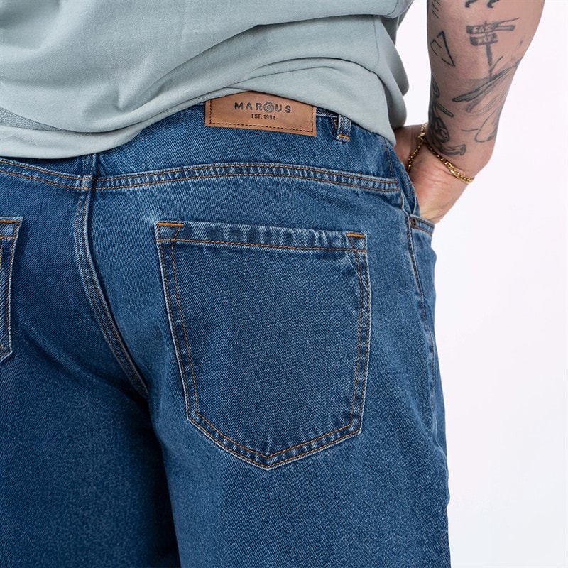 Marcus Heren Justin 2239 Denim Shorts Med. Blue Wash - Afbeelding 4