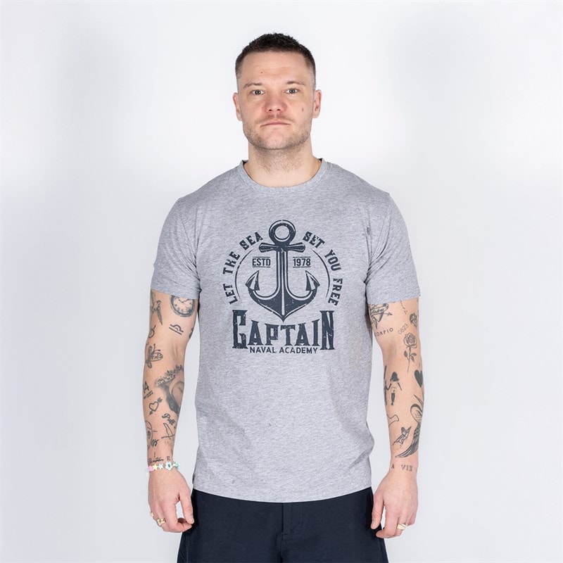 Marcus Heren Kook T-Shirt S/Lichtgrijs Melange S//Light Grey Melange
