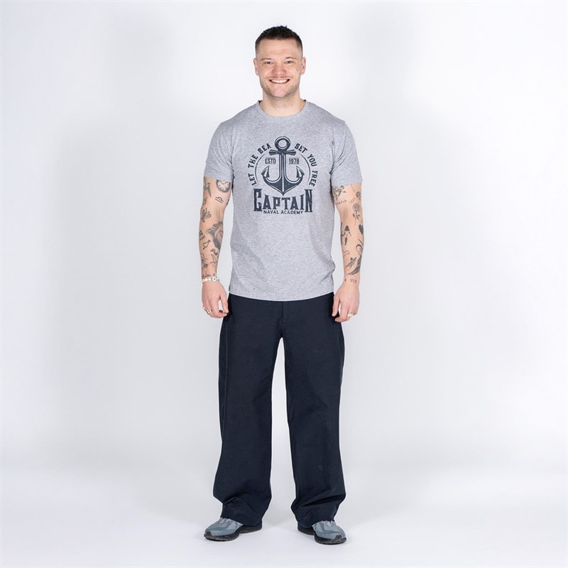 Marcus Herren Koch T Shirt S/Hellgrau Melange S//Light Grey Melange - Bild 3