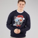 Marcus Heren kerst sweatshirt Dark Navy