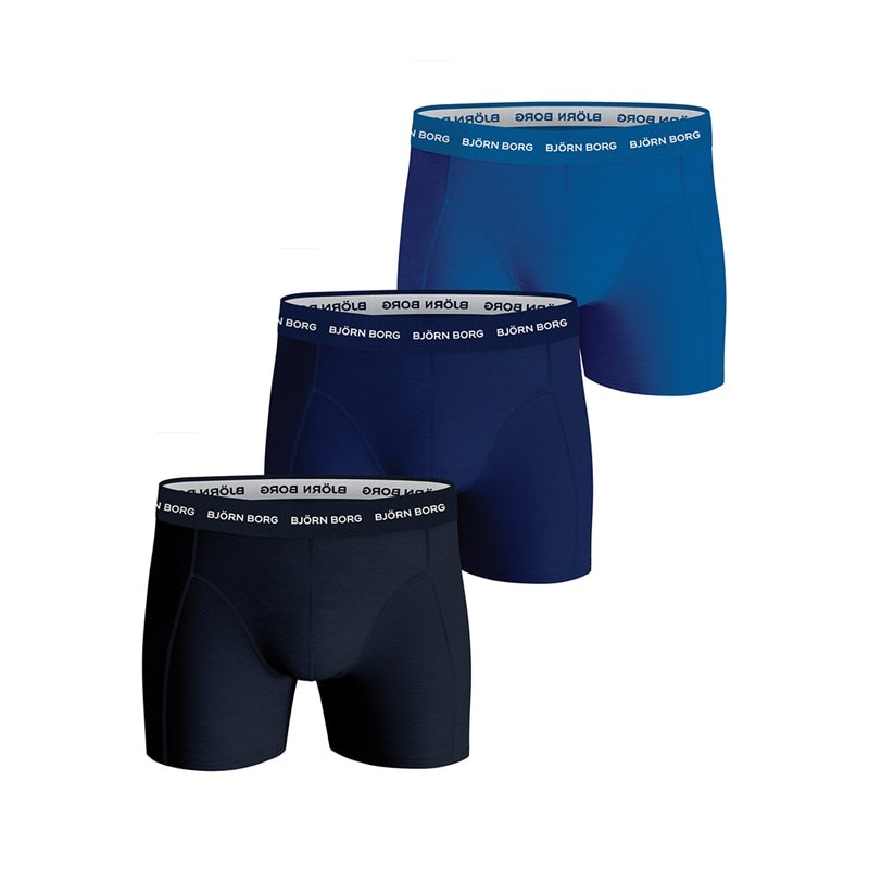 BJORN BORG Heren Drie Pack Boxers Blauw/Blauw/Marine Blauw - Afbeelding 1