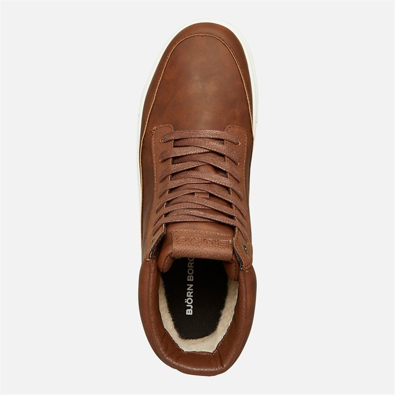 BJORN BORG Heren T275 High FNG Sneakers Tan - Afbeelding 4