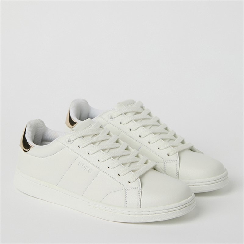 BJORN BORG Dames Cup T460 Sneakers Wit/Goud wit - Gold - Afbeelding 1
