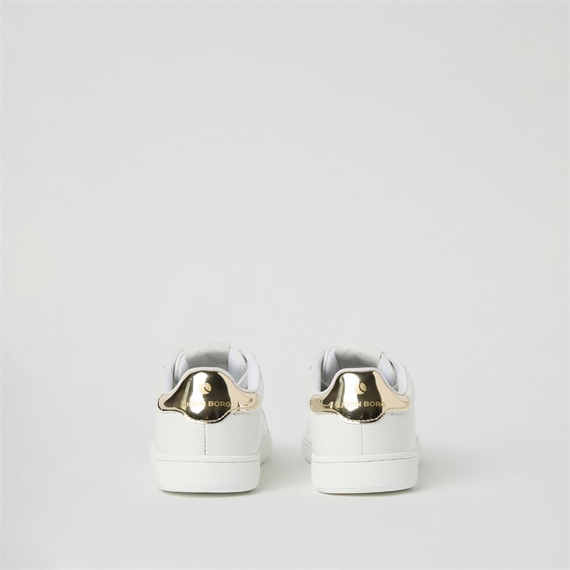 BJORN BORG Dames Cup T460 Sneakers Wit/Goud wit - Gold - Afbeelding 3