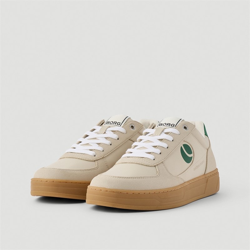 BJORN BORG Heren Challenger Lage Sneakers Crème groen - Afbeelding 3