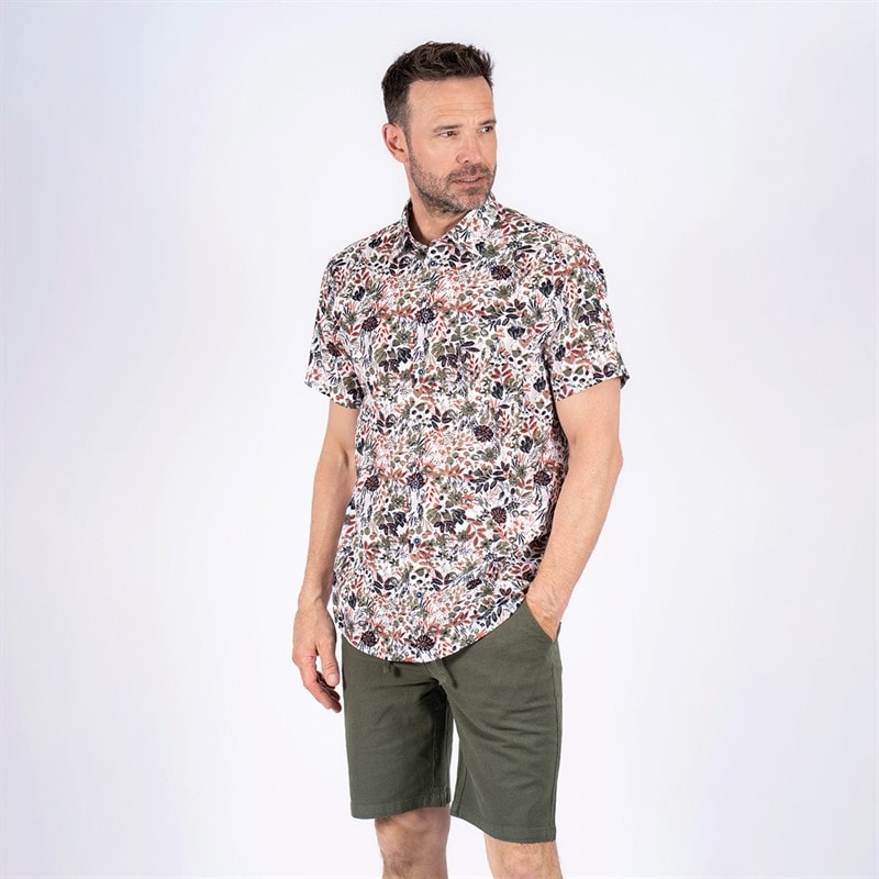 Pre end Heren Rolf Korte Mouw Shirt Licht Leger