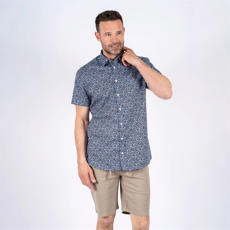 Pre end Herren Oliver Kurzarmhemd Blau - Bild 1
