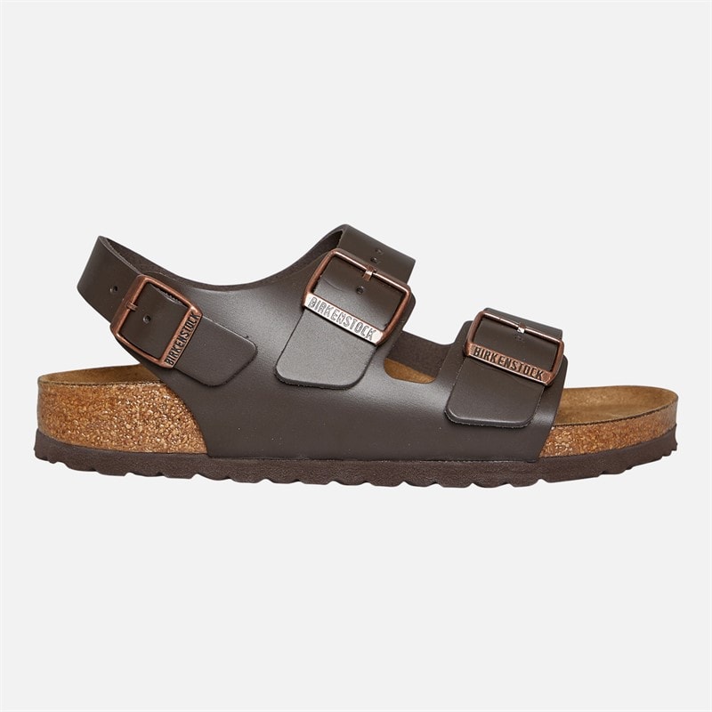 Birkenstock Milano Enkelband Sandalen Donkerbruin