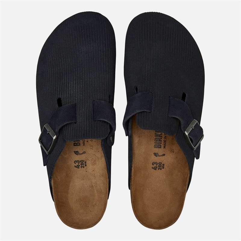 Birkenstock Homme Boston Sabots En Velours Côtelé Midnight - Image 3
