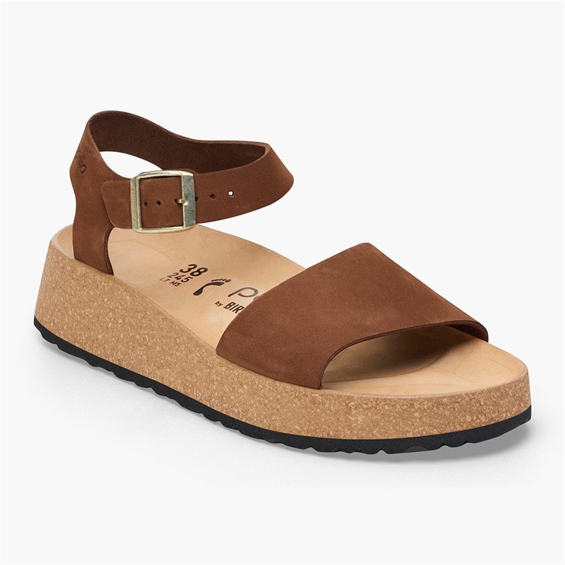 Birkenstock Dames Glenda Enkelband Sandalen Dark Tea - Afbeelding 1