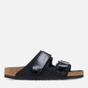 Birkenstock Dames Uji Dubbele Band Sandalen Hoogglans zwart