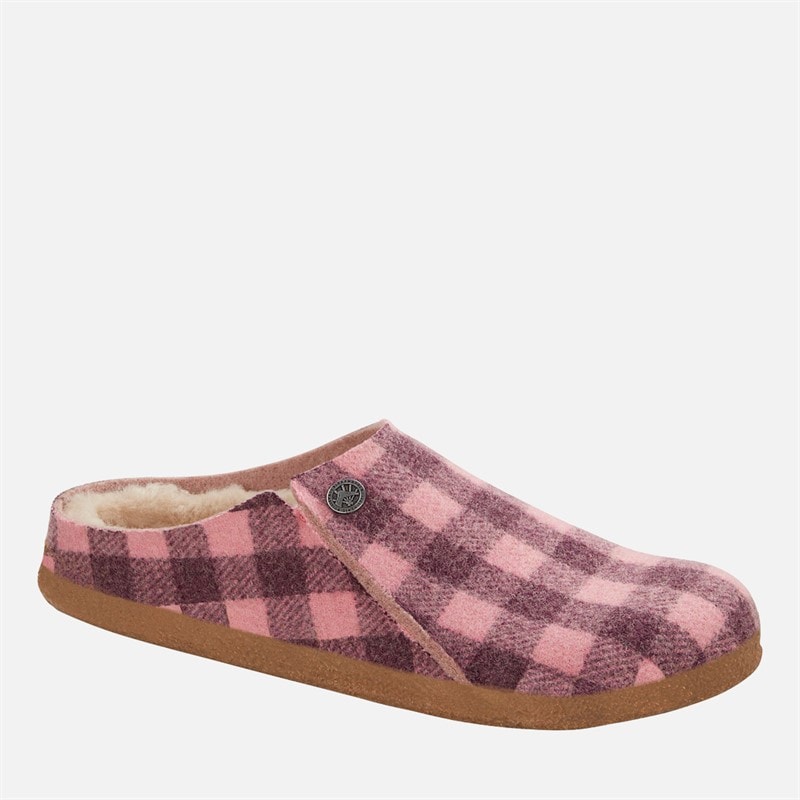 Birkenstock Dames Zermatt Schapenvacht Pantoffels Plaid donker bessen - Afbeelding 2