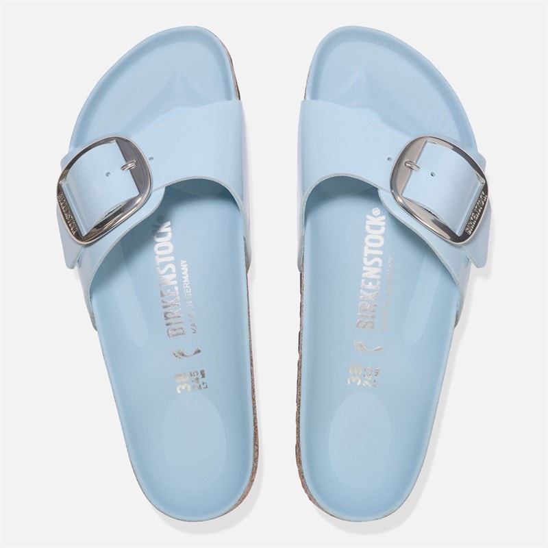 Birkenstock Dames Madrid Grote Gesp Sandalen Hoogglans babyblauw - Afbeelding 3
