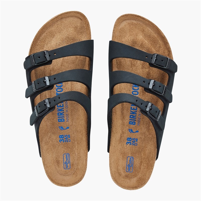 Birkenstock Dames Florida Drievoudige Band Sandalen Zwart - Afbeelding 3