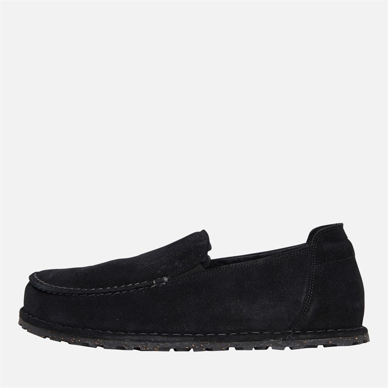 Birkenstock Herren Utti Shearling Mokassin Hausschuhe Schwarz