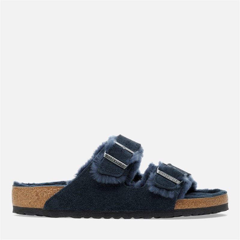 Birkenstock Sandales Arizona doublées de shearling à double bride Homme Bleu Marine