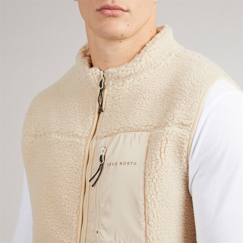 True North Heren Pile Vest Beige - Afbeelding 3