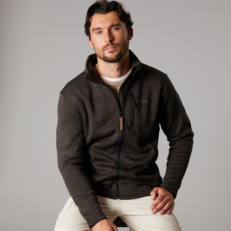 True North Herren Flatfleece Jacke Schwarz - Bild 1
