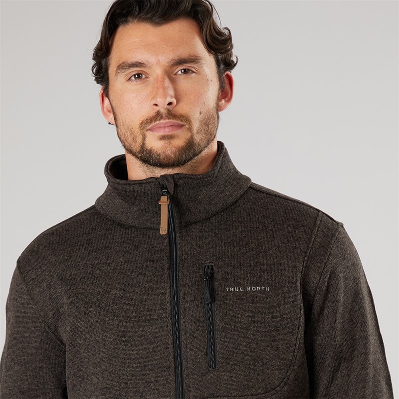 True North Herren Flatfleece Jacke Schwarz - Bild 3
