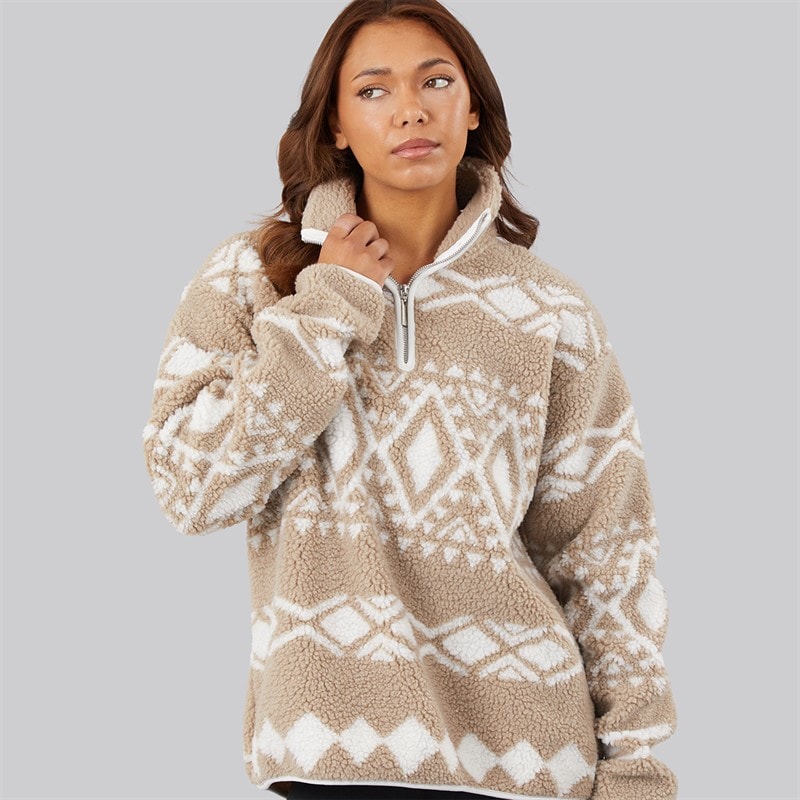 True North Damen Cissi Fleece Beige Comb - Bild 1