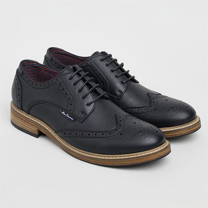 Ben Sherman Herren Triumph II Brogue Schuhe Schwarz - Bild 2