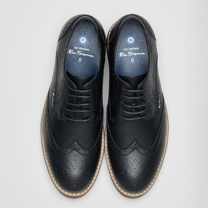 Ben Sherman Herren Triumph II Brogue Schuhe Schwarz - Bild 3