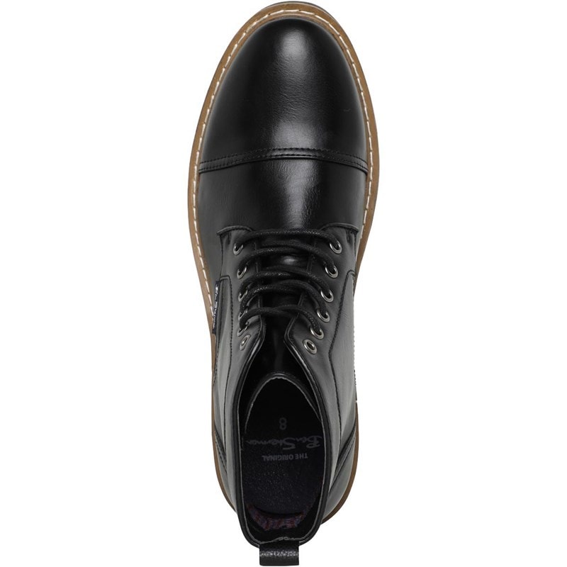 Ben Sherman Herenschoenen Tram Toe Cap Zwart - Afbeelding 4