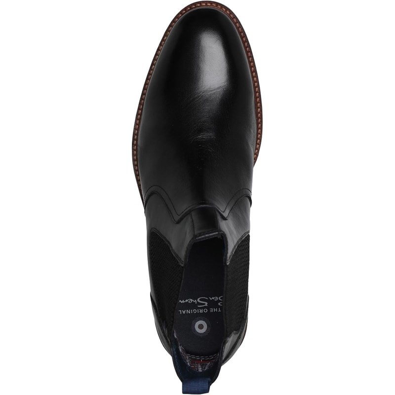 Ben Sherman Bottines Chelsea en cuir Baron homme, Noir - Image 4