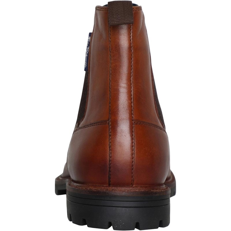 Ben Sherman Herren Baron Leder Chelsea Stiefel Braun - Bild 3
