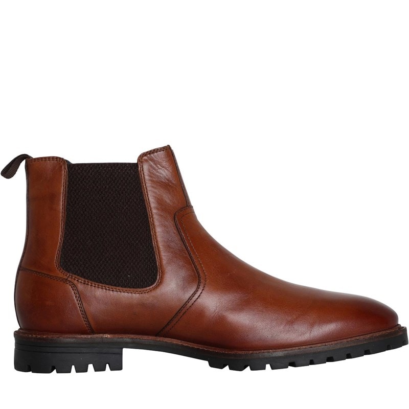 Ben Sherman Herren Baron Leder Chelsea Stiefel Braun - Bild 5