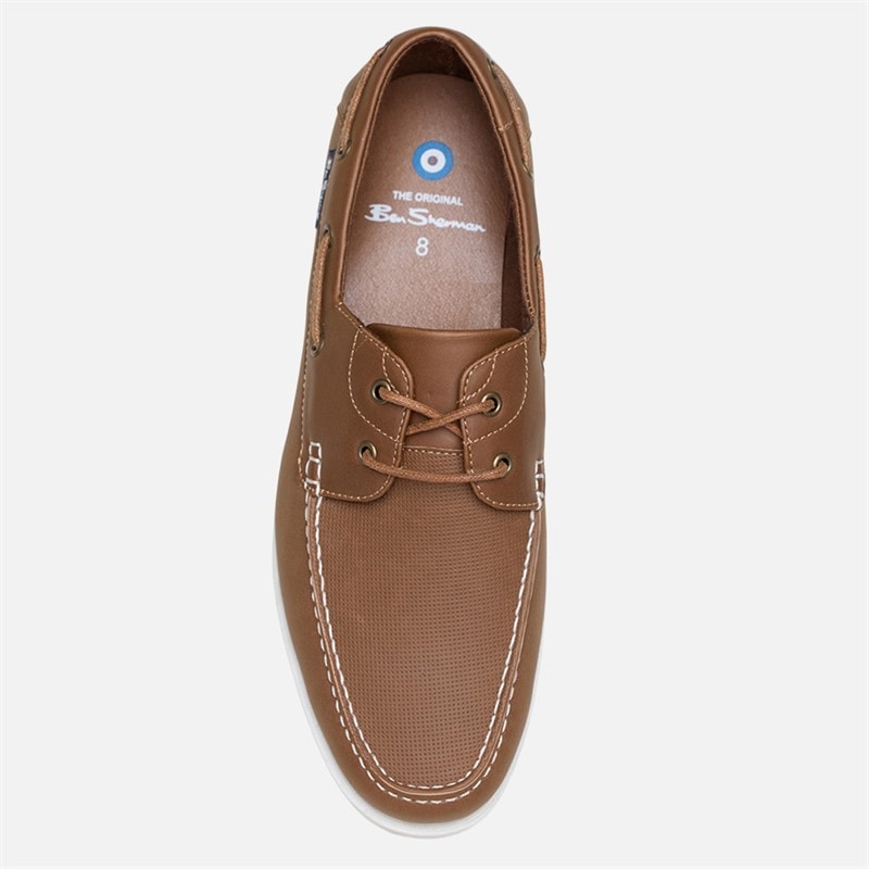 Ben Sherman Heren Oceanic Deck Bootschoenen Middelbruin - Afbeelding 3