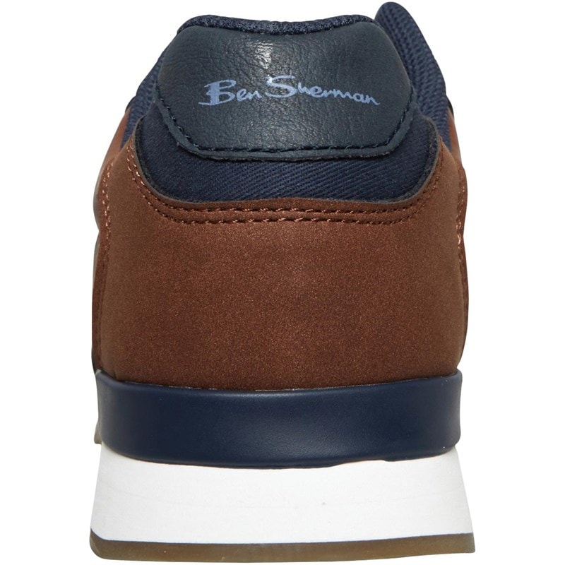 Ben Sherman Herenschoenen Owen Retro Trainingschoenen Bruin - Afbeelding 3