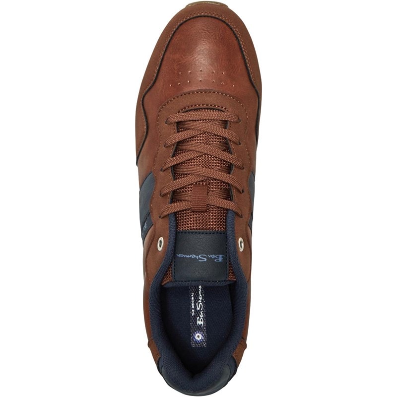 Ben Sherman Herenschoenen Owen Retro Trainingschoenen Bruin - Afbeelding 4