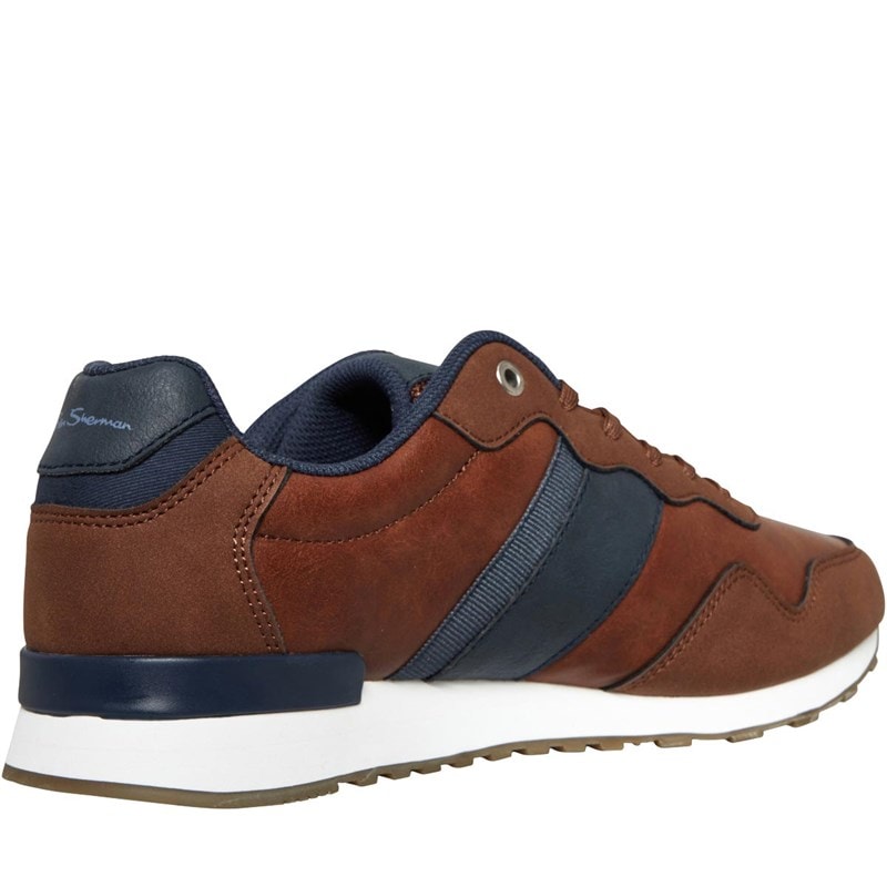 Ben Sherman Herenschoenen Owen Retro Trainingschoenen Bruin - Afbeelding 5