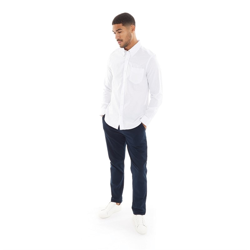 Ben Sherman Heren Oxford Overhemden met lange mouwen Wit - Afbeelding 4