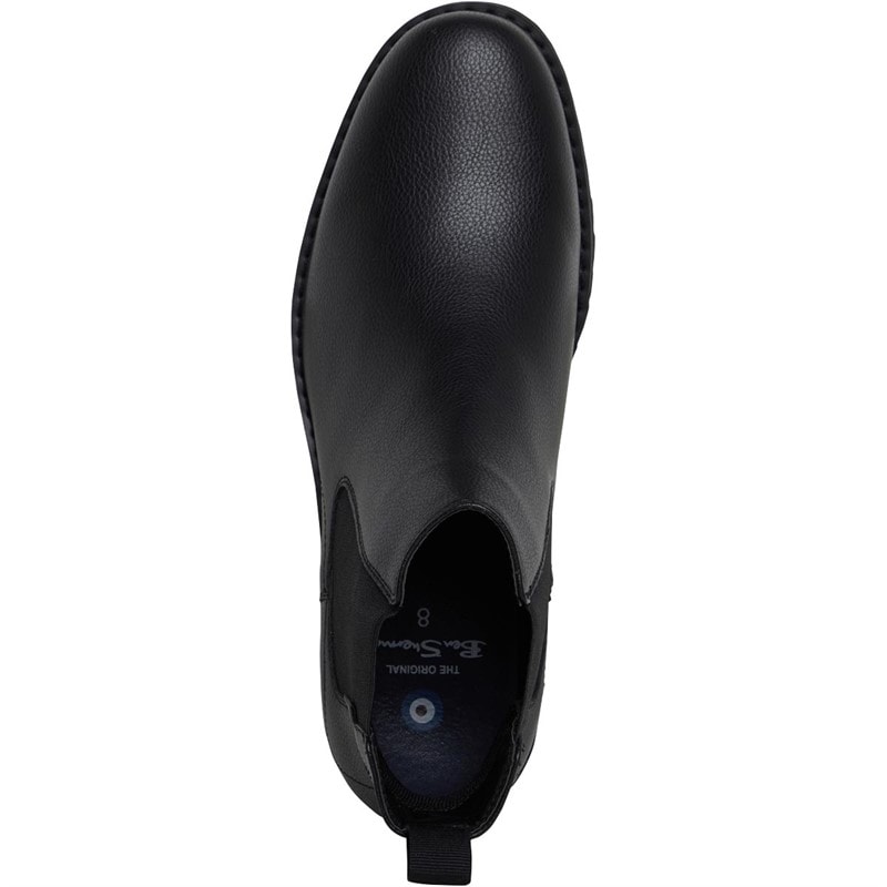 Ben Sherman Heren Chelsea Boots Zwart Grain/Zwarte Zool - Afbeelding 4