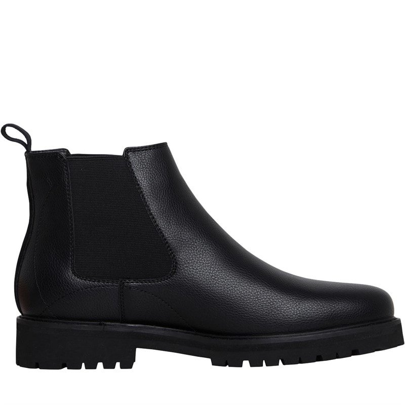 Ben Sherman Heren Chelsea Boots Zwart Grain/Zwarte Zool - Afbeelding 5