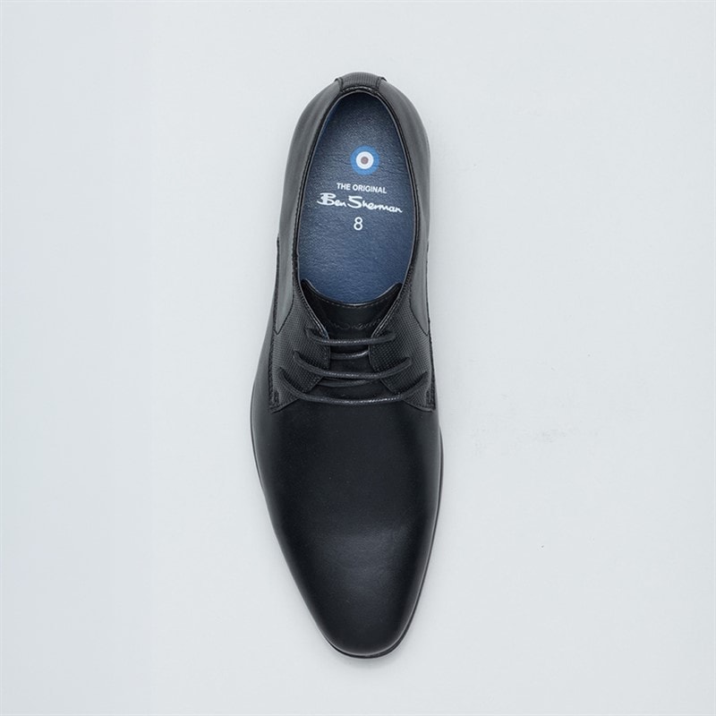 Ben Sherman Heren Derek Derby schoenen Zwart - Afbeelding 3
