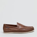Ben Sherman Heren Miami Geweven Instappers Bruin