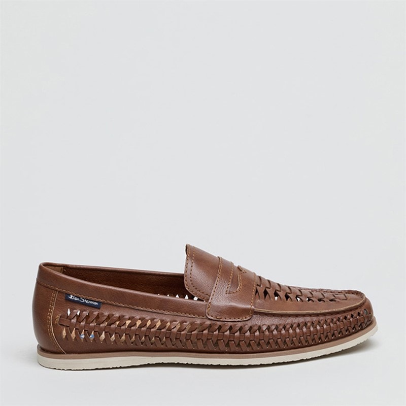 Ben Sherman Heren Miami Geweven Instappers Bruin - Afbeelding 1